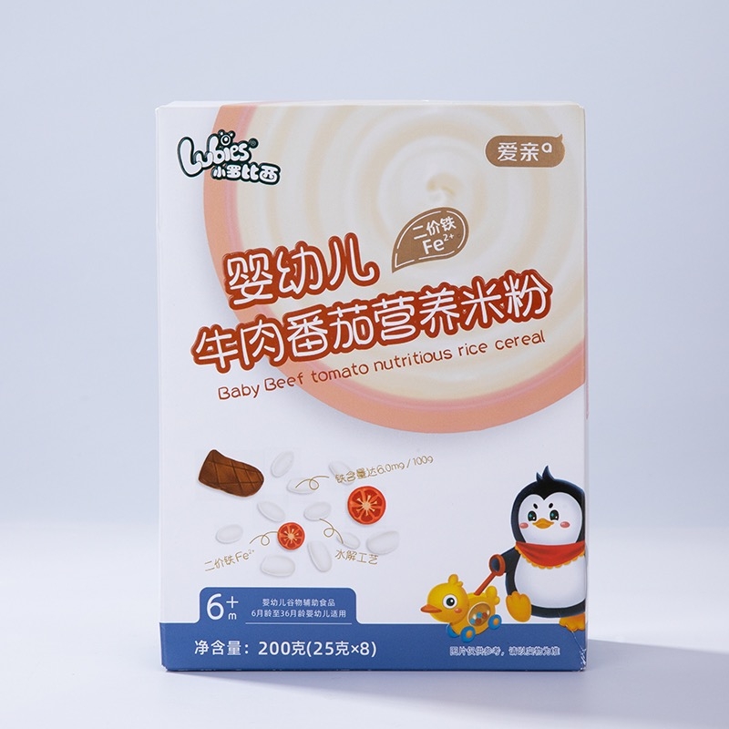 小罗比西婴幼儿牛肉番茄营养米粉 200g
