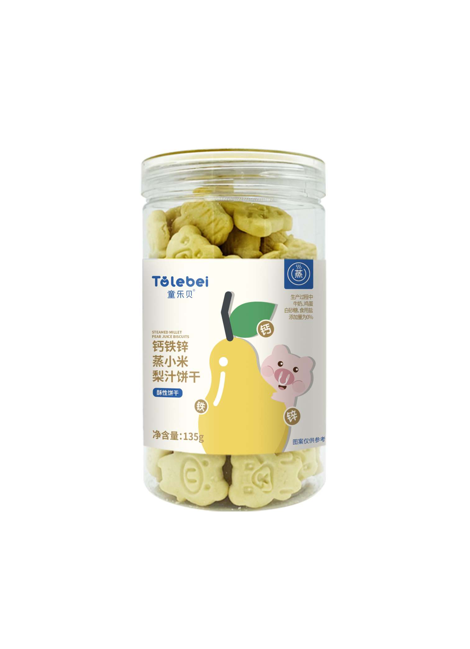 童乐贝蒸小米梨汁饼干钙铁锌味