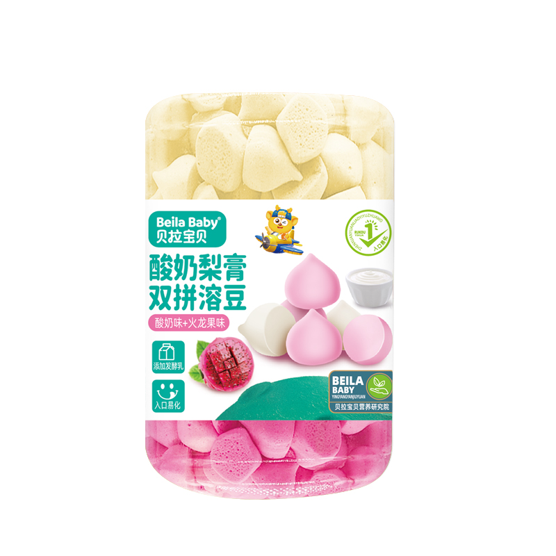 贝拉宝贝贝拉宝贝酸奶梨膏双拼溶豆（酸奶+火龙果）20克