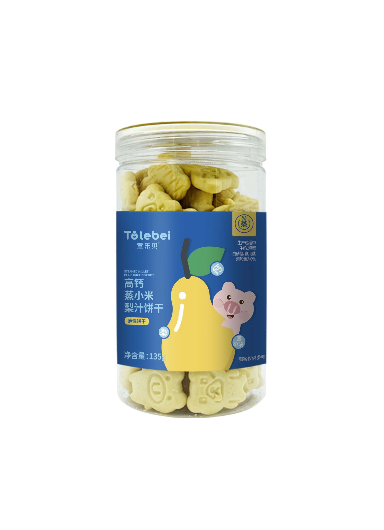 童乐贝蒸小米梨汁饼干高钙味