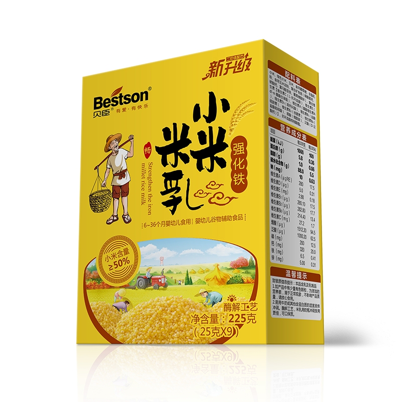 贝臣小米米乳225克强化铁