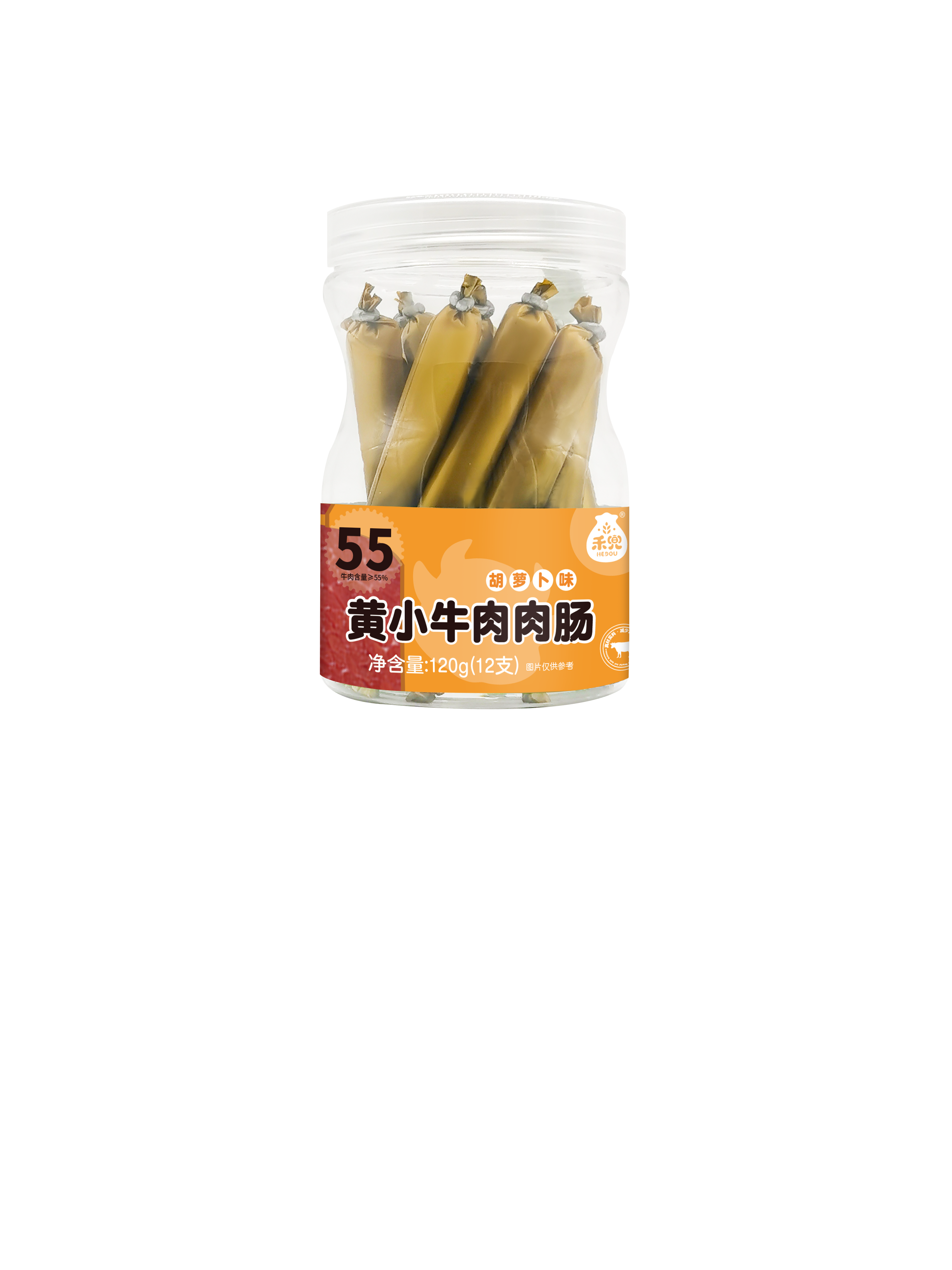 禾兜黄小牛肉肉肠胡萝卜味