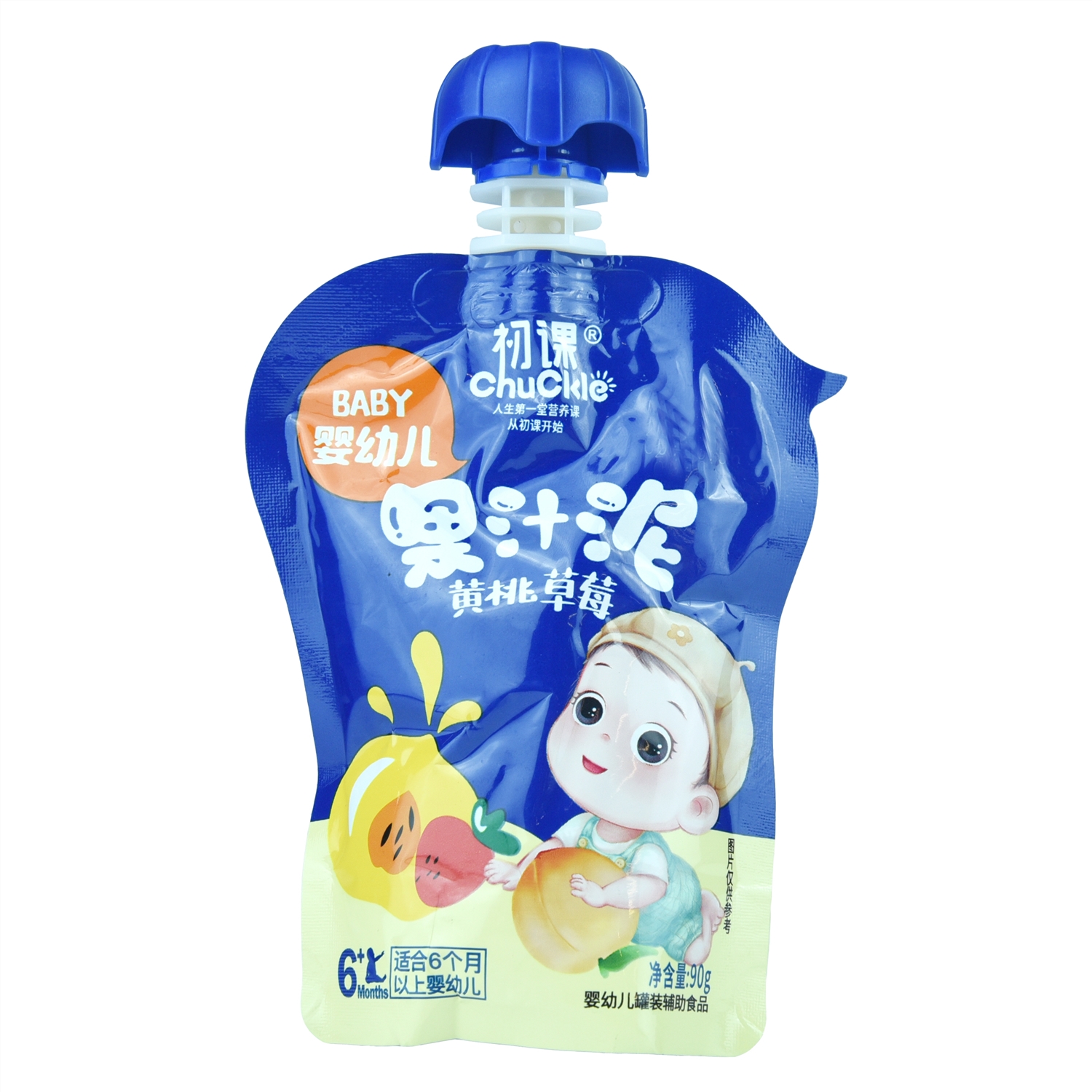 初课婴幼儿果汁泥黄桃草莓90g