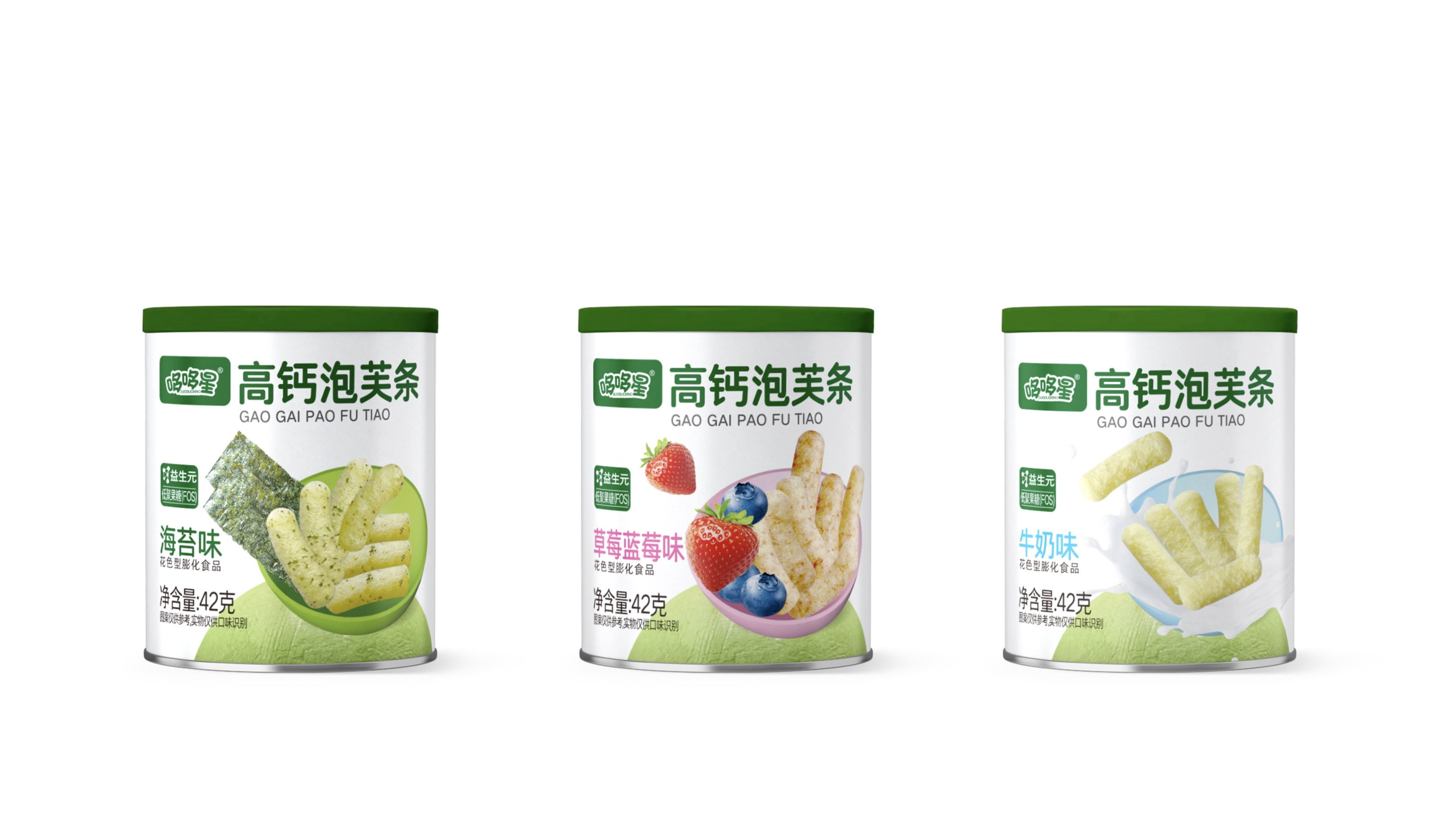 哆哆星高钙泡芙条（牛奶味）42克
