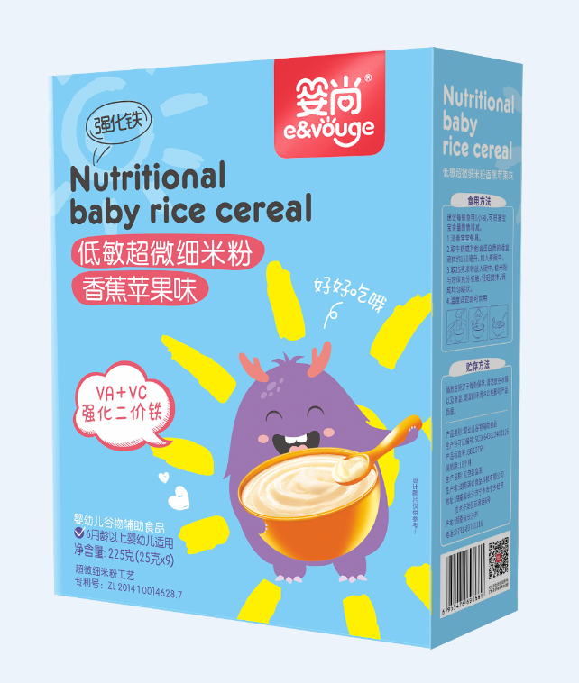 婴尚低敏超微细米粉香蕉苹果味