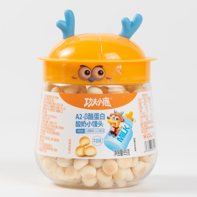 功夫小鹿-A2-β酪蛋白酸奶小馒头-牛奶味