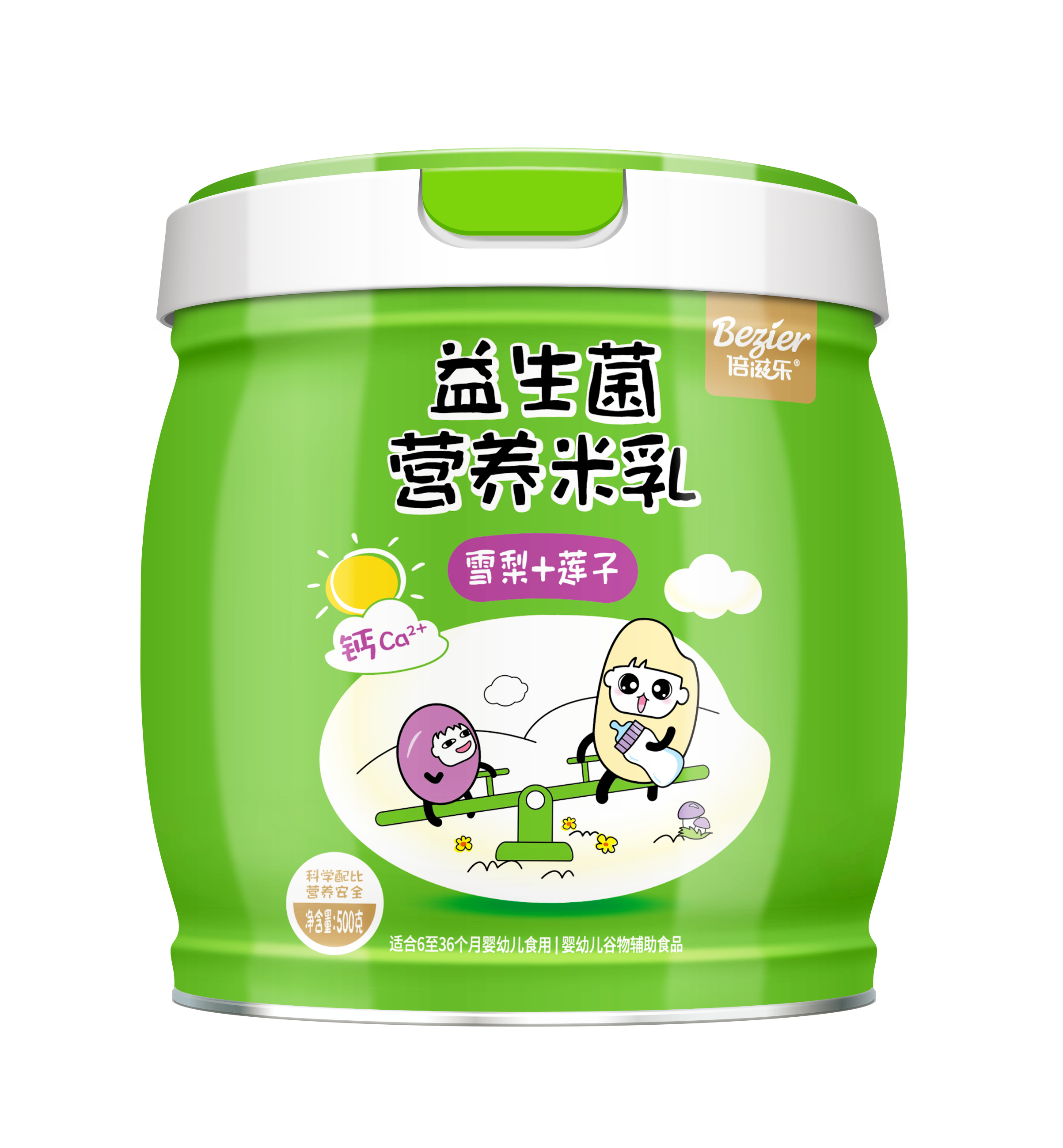 倍滋乐益生菌雪梨莲子水果米乳（+钙）