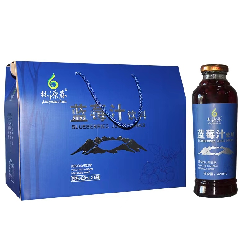 林源春蓝莓汁饮料礼盒（蓝色）