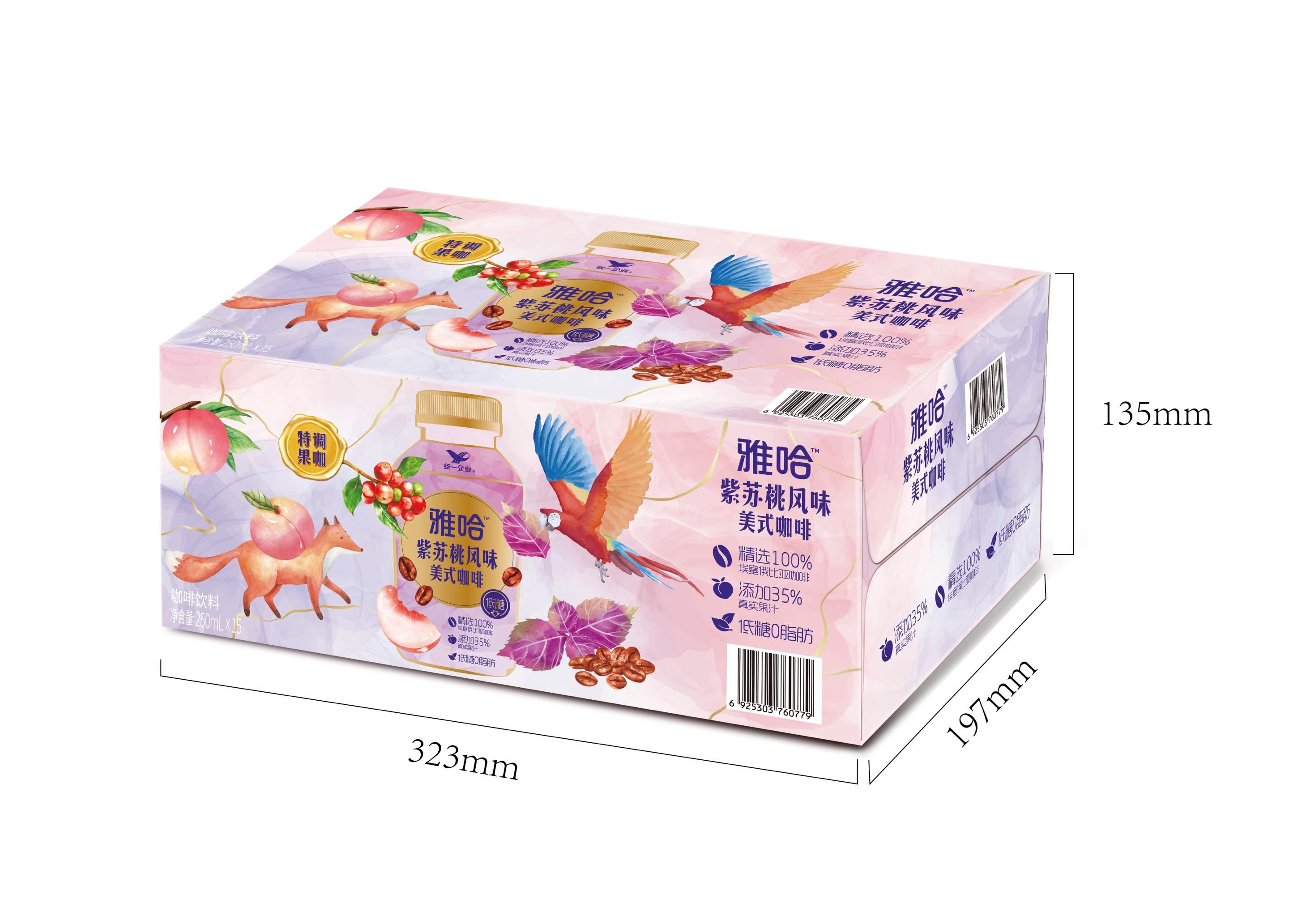 雅哈紫苏桃风味美式咖啡PET250毫升*15入