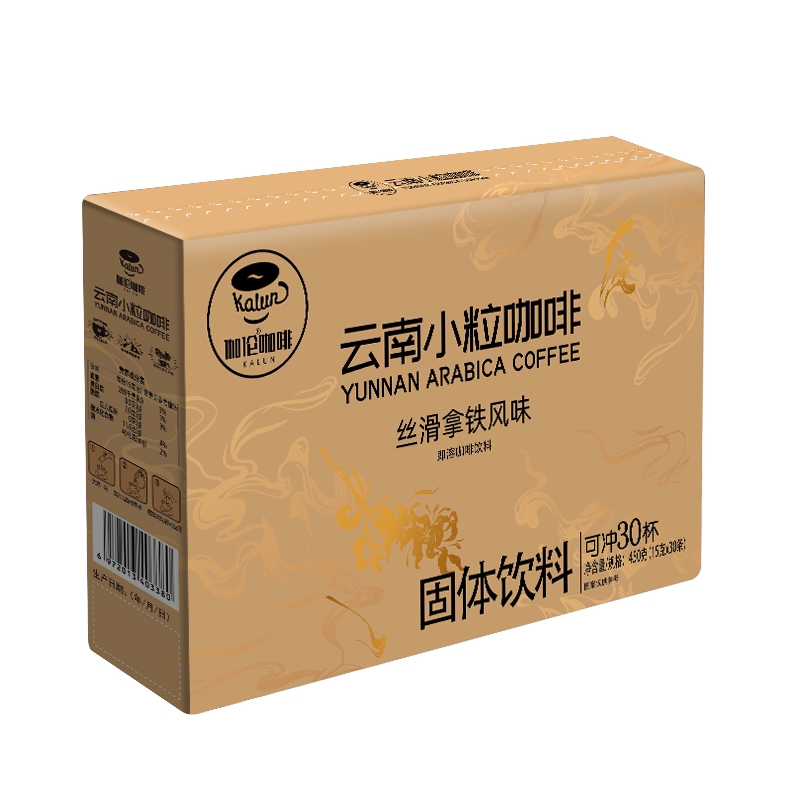 伽伦云南小粒咖啡拿铁风味即溶咖啡饮料