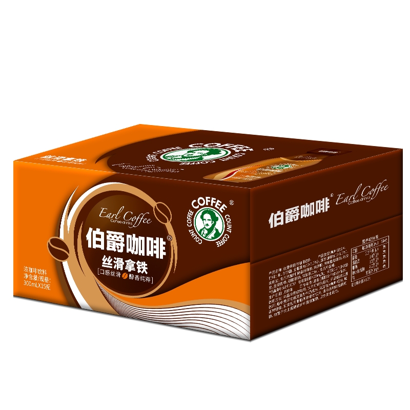 伯爵咖啡 丝滑拿铁 300ml*15瓶