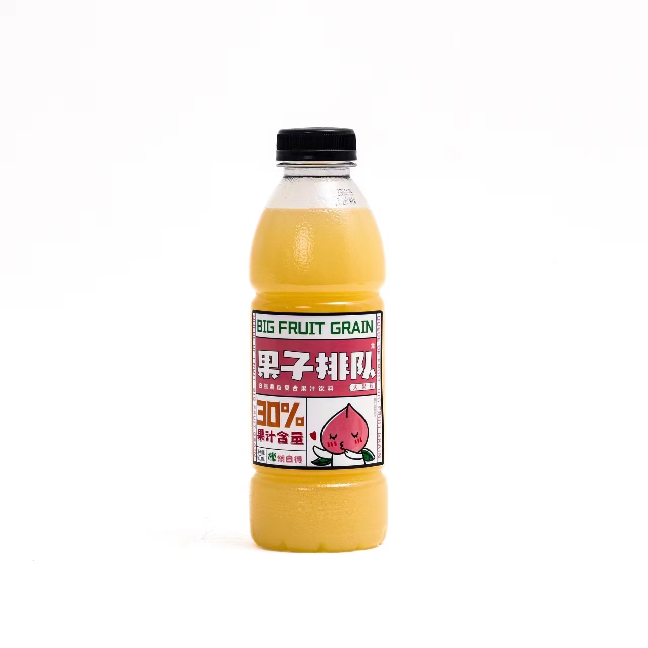果子排队白桃果粒复合果汁饮料