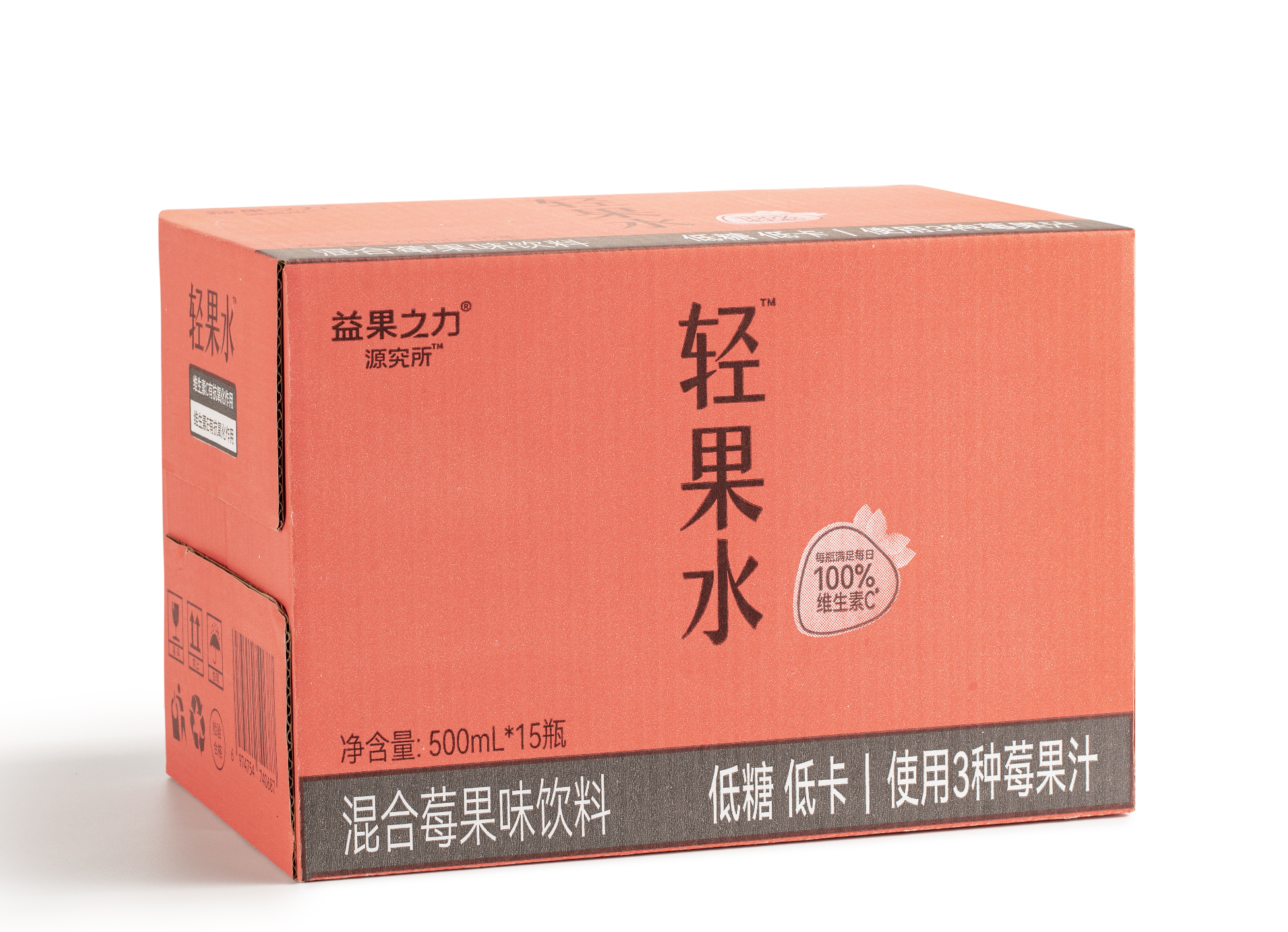 益果之力源究所轻果水混合莓果味饮料500mL*15瓶