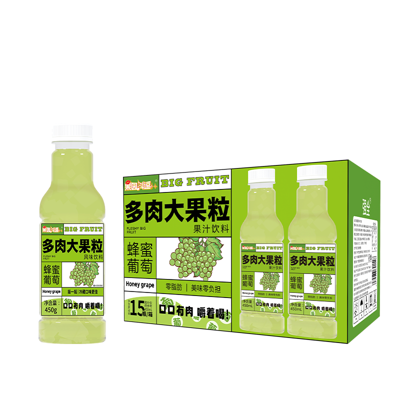 果园抖逗蜂蜜葡萄味风味饮料450ml