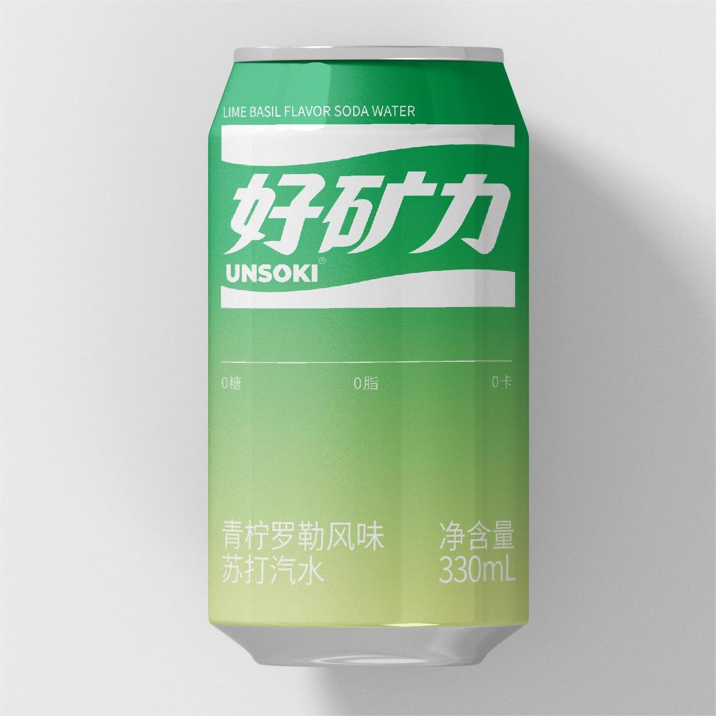 好矿力青柠罗勒风味苏打汽水