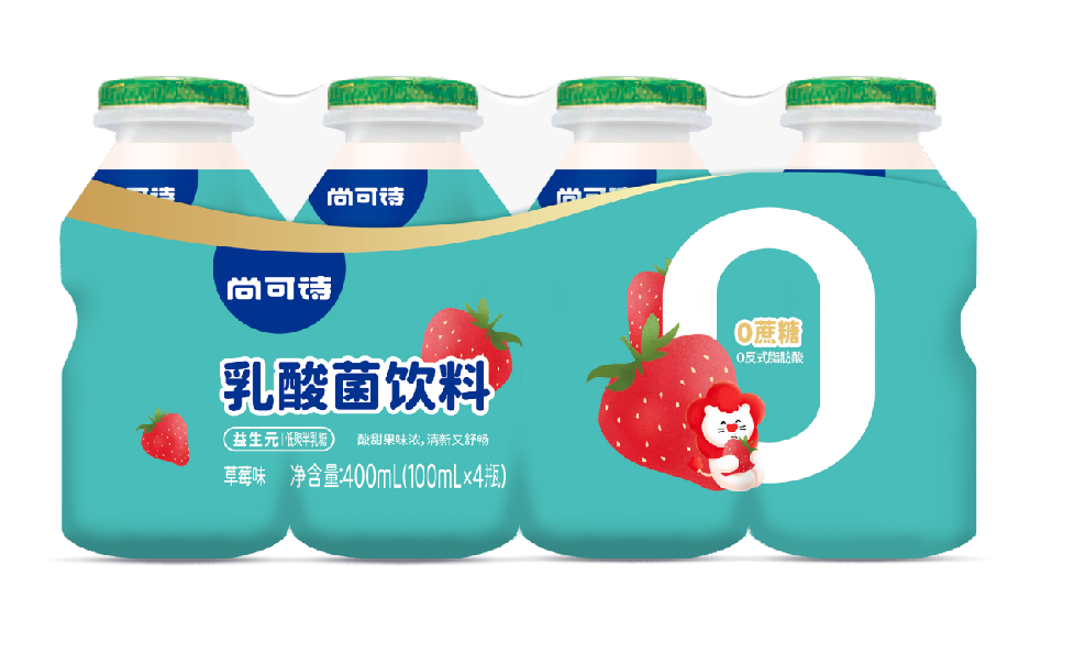 尚可诗乳酸菌饮品（草莓味）100mlx4