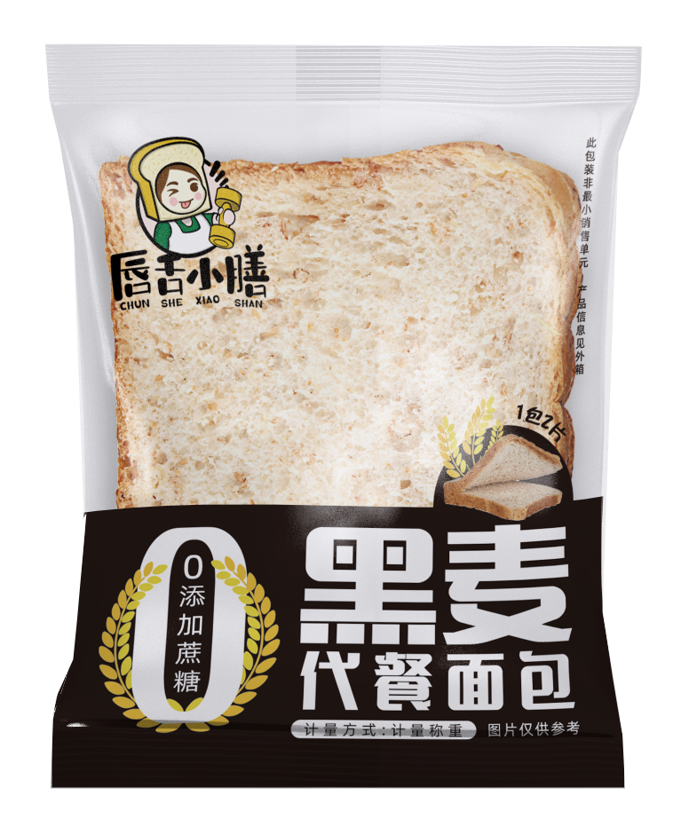 唇舌小膳黑麦代餐面包500g