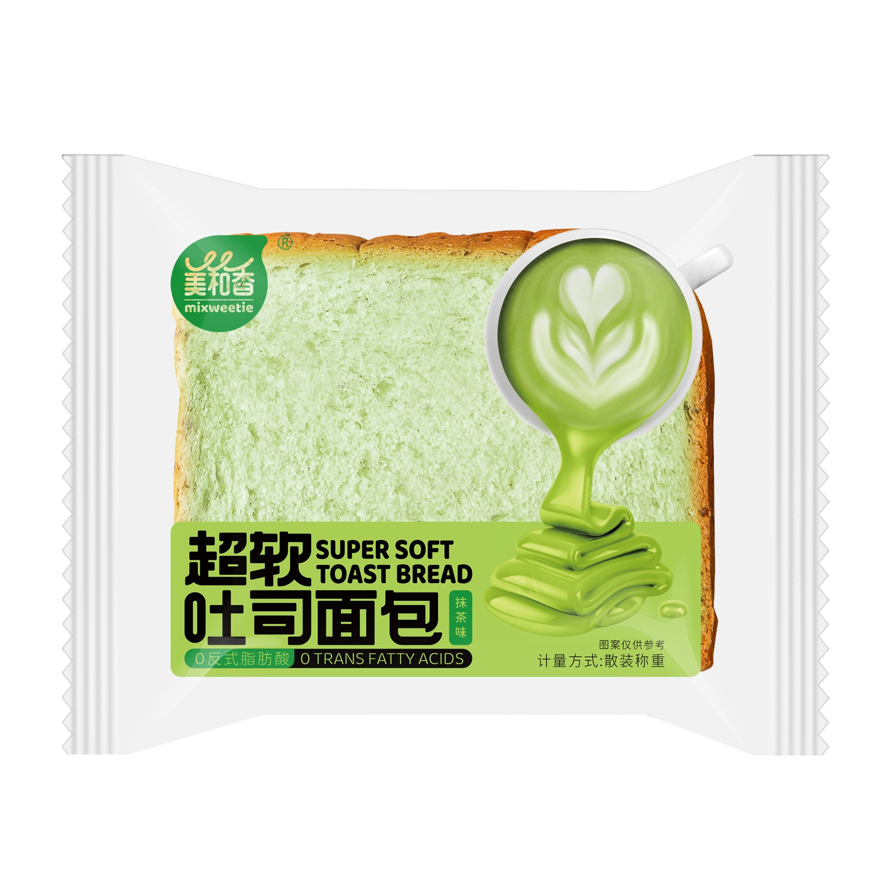 美和香抹茶味超软吐司面包