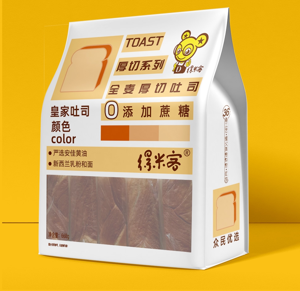 全麦厚切吐司668克