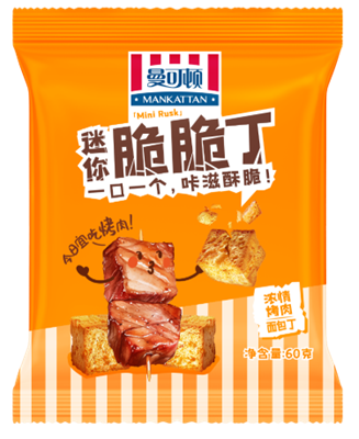 曼可顿面包脆脆丁-浓情烤肉味 60g