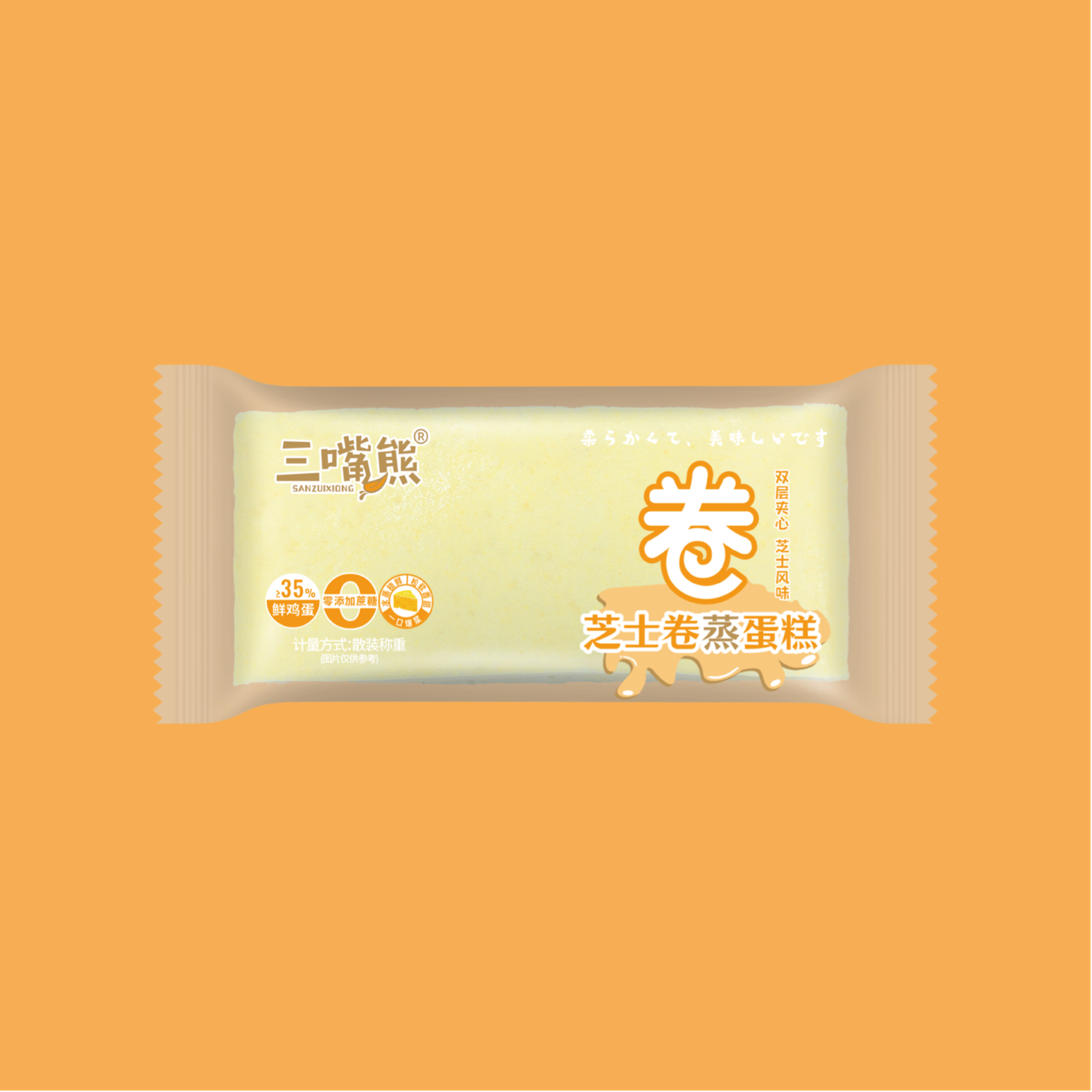 三嘴熊三嘴熊芝士卷蒸蛋糕50克