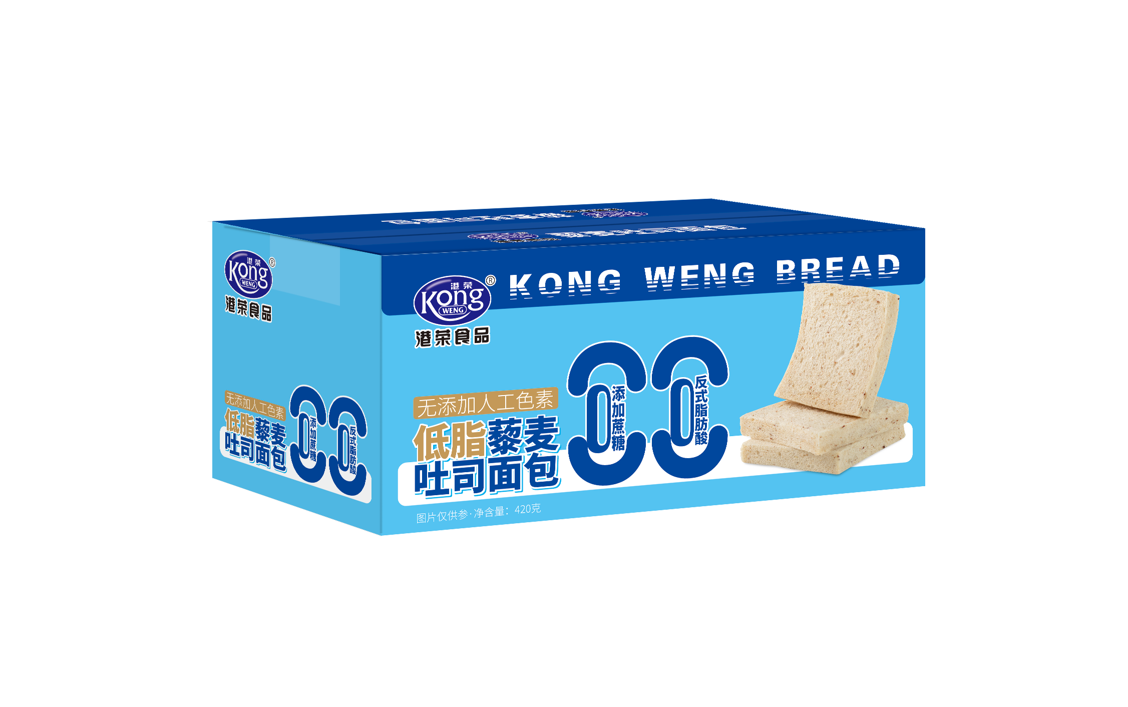 港荣KongWeng藜麦吐司面包420克