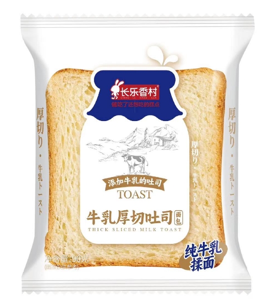 长乐香村牛乳厚切吐司面包90克
