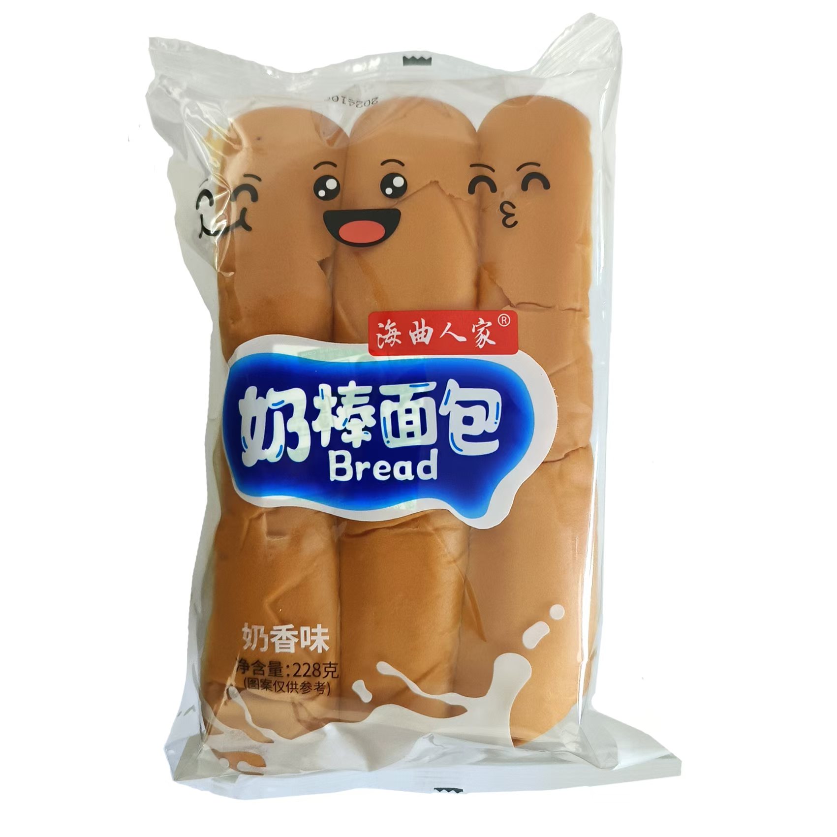 海曲人家奶棒面包（奶香味）228克