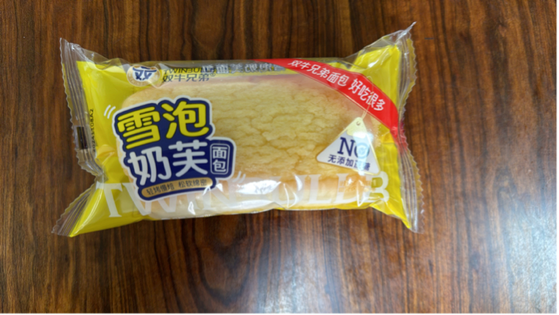 双牛兄弟雪泡奶芙面包无添加蔗糖55克