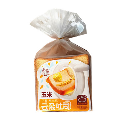 秋怡浓玉米云朵吐司380克