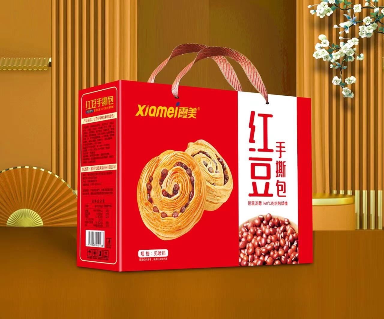 红豆手撕面包
