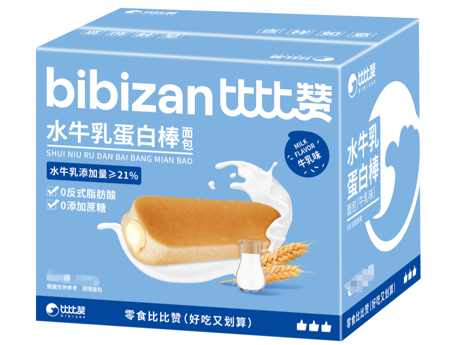 比比赞水牛乳蛋白棒面包 【牛乳味】735克
