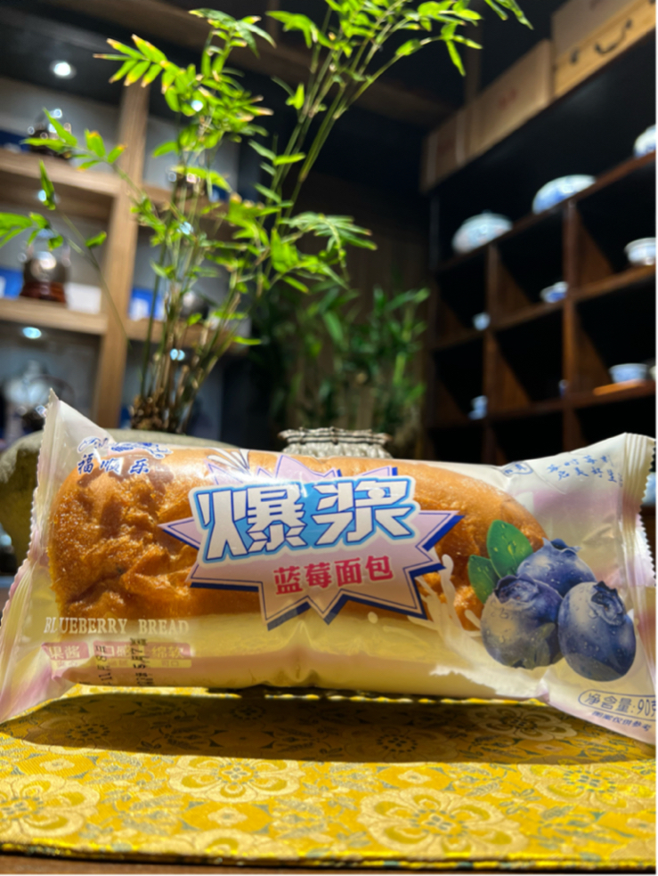 福顺乐爆浆蓝莓面包90克