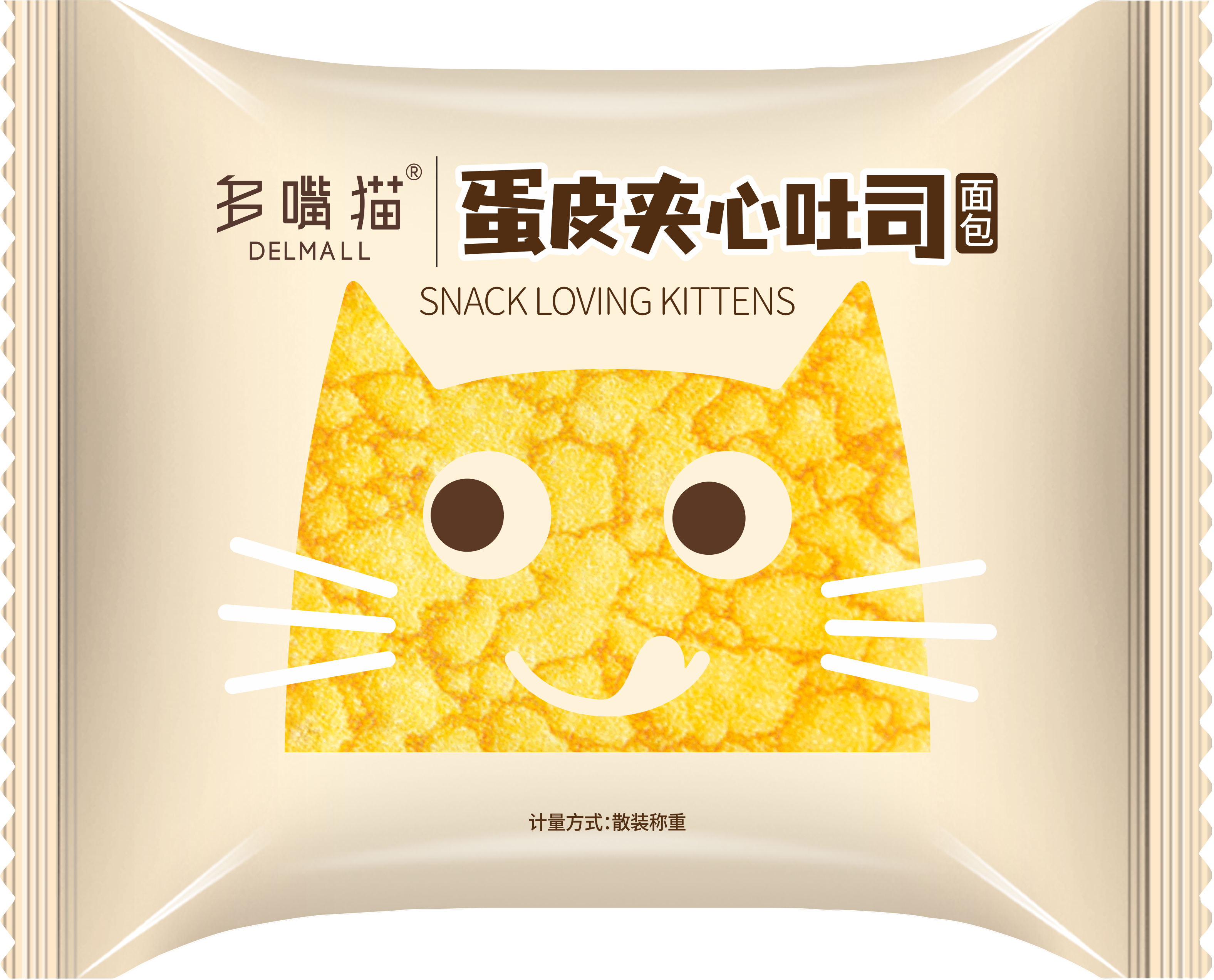 多嘴猫蛋皮夹心吐司（面包）1包