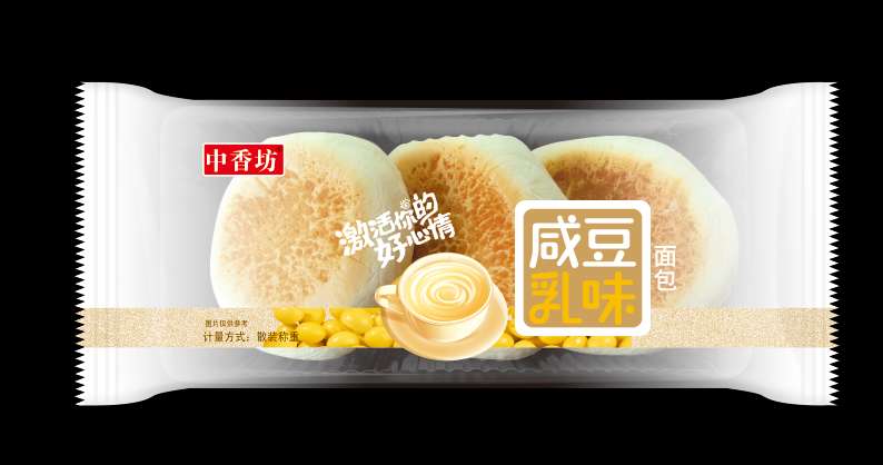 中香坊咸豆乳味面包95克