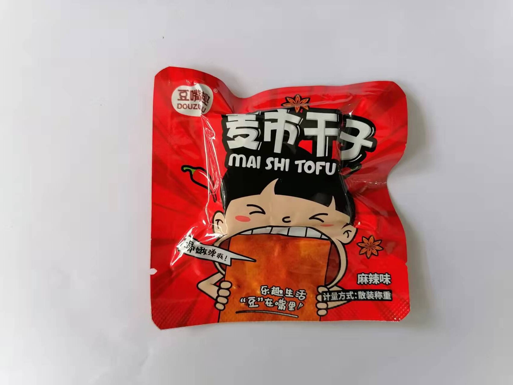 豆嘴趣麦市干子（麻辣味片状）