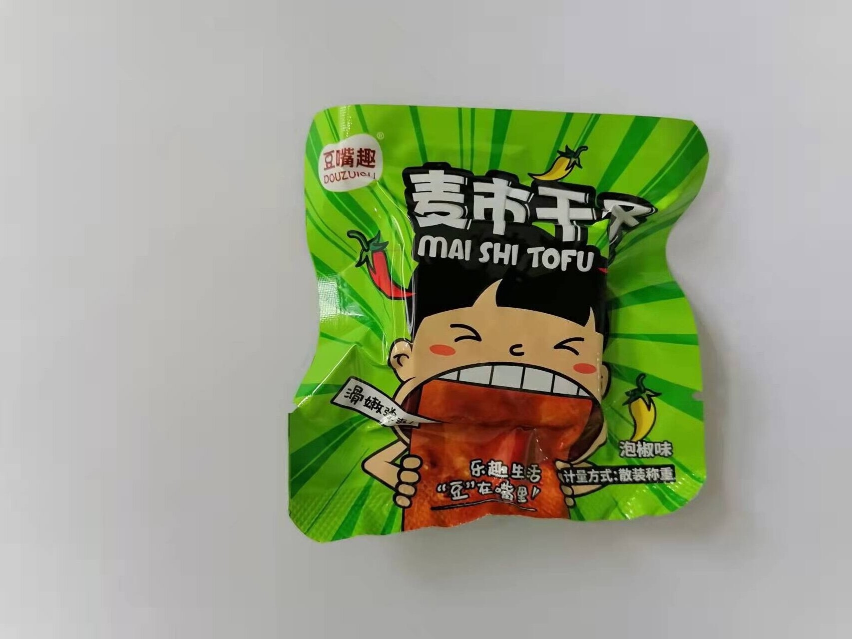 豆嘴趣麦市干子（泡椒味片状）