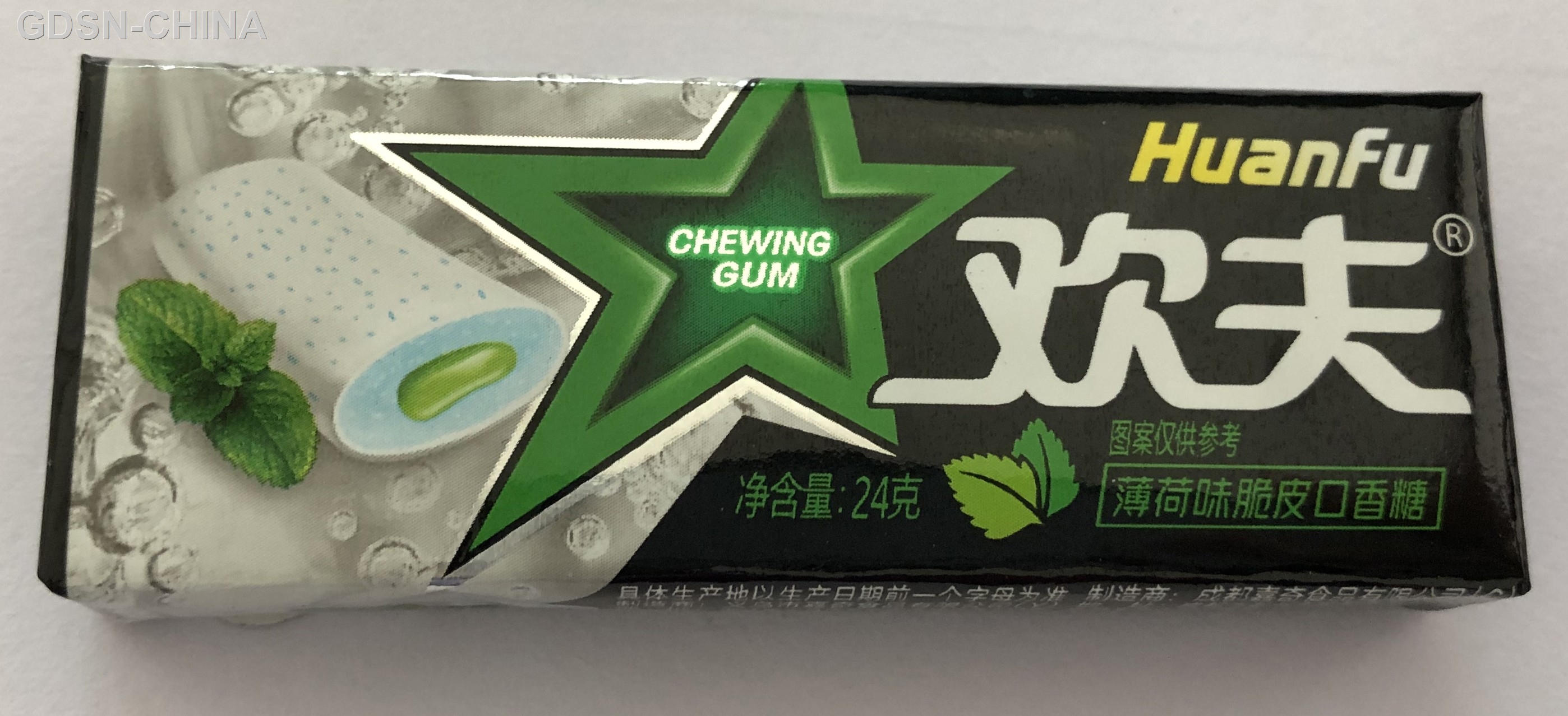 欢夫脆皮口香糖--薄荷味