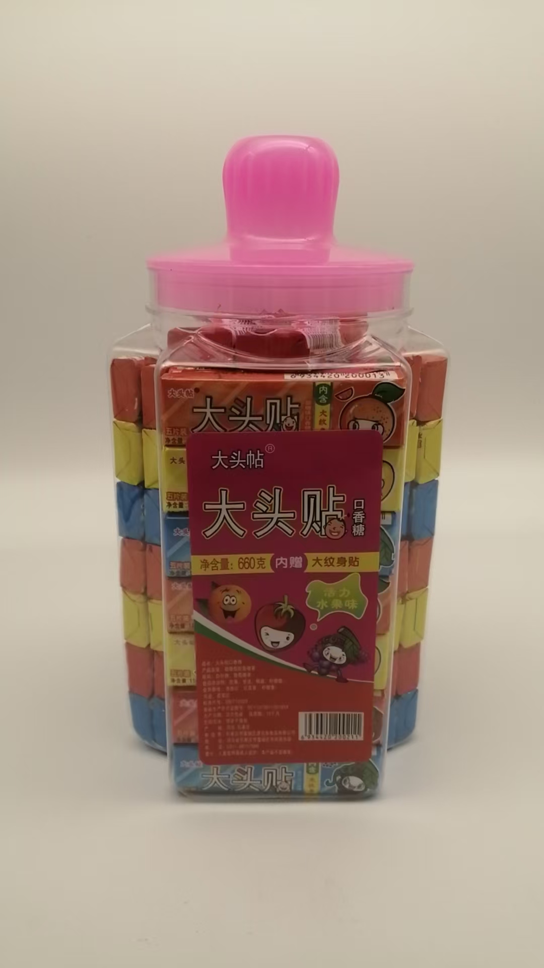 漂亮兔大头贴口香糖660克
