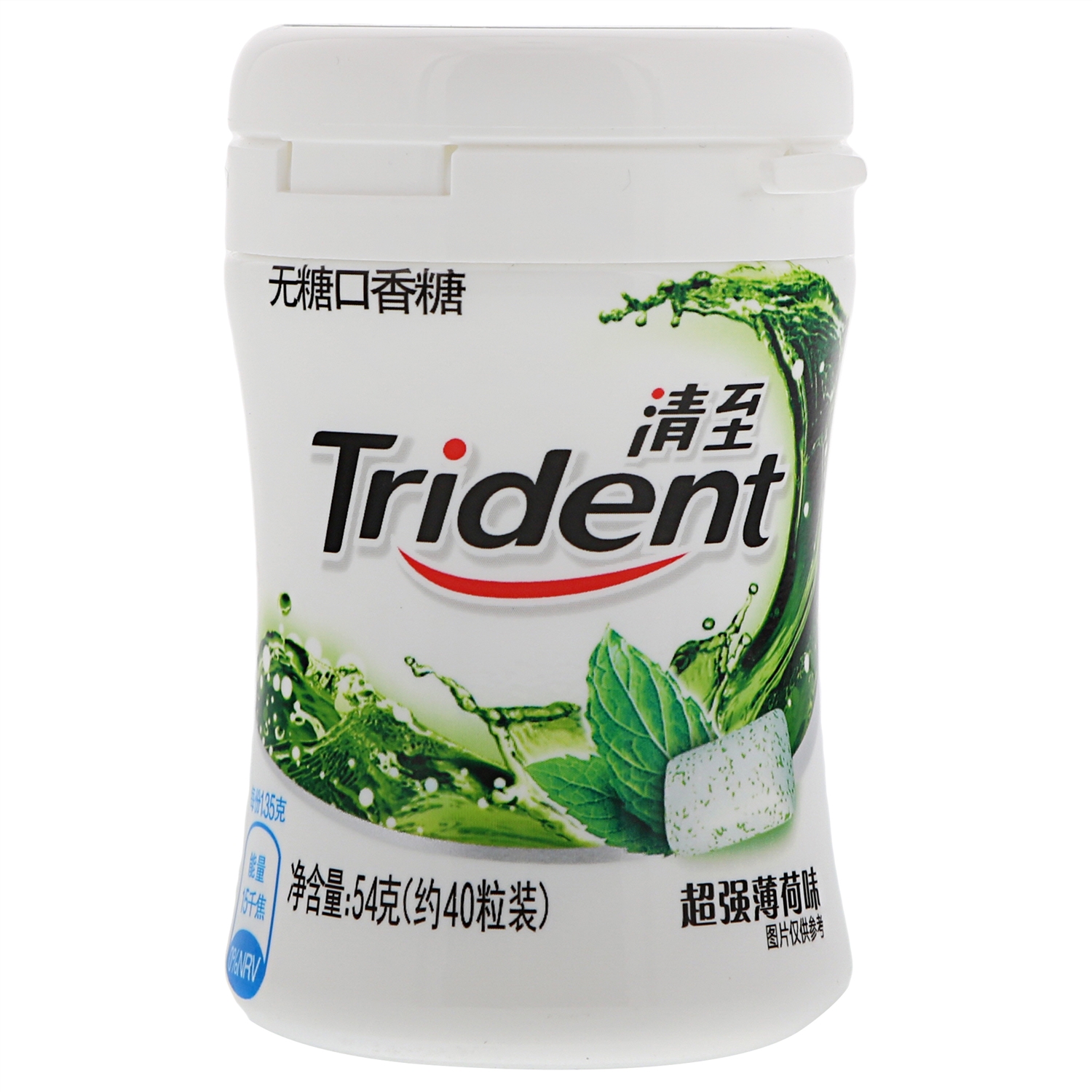 Trident清至无糖超强薄荷味口香糖