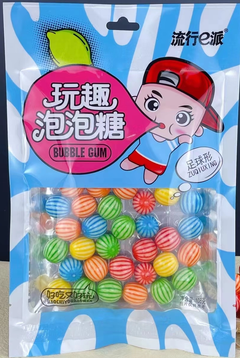 足球形玩趣泡泡糖