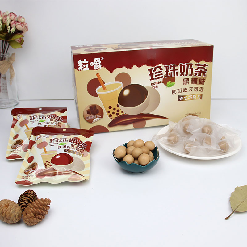 粒嚼 珍珠奶茶（24g)黑糖味