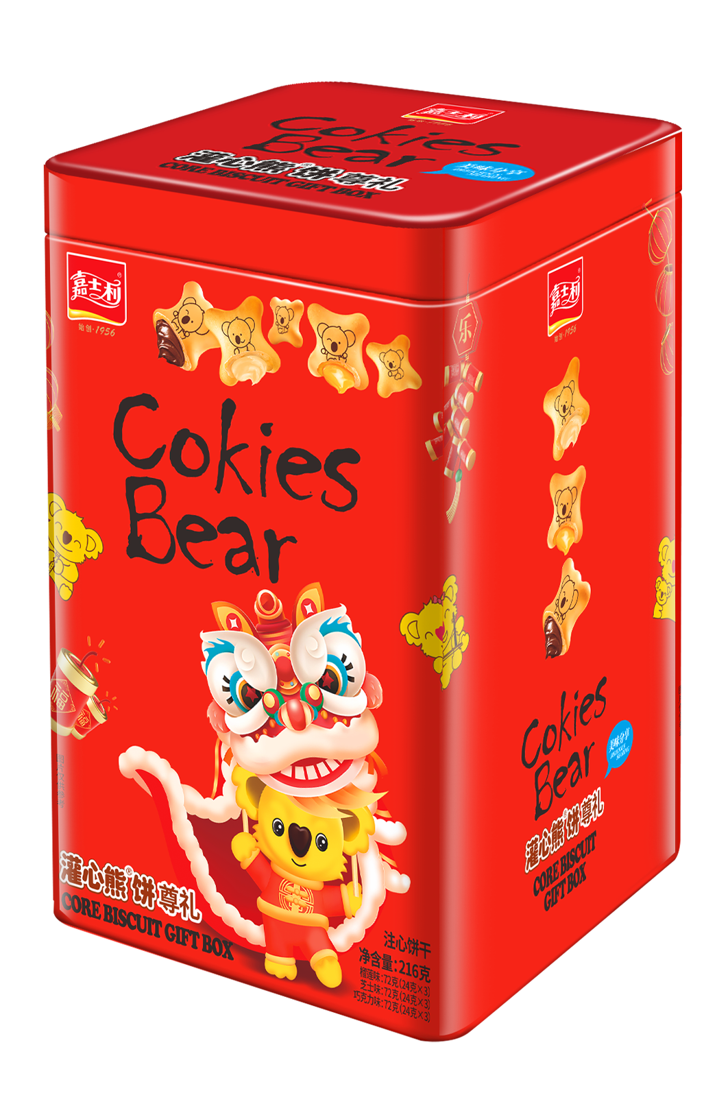 216g*32罐 灌心熊饼尊礼（小立罐）