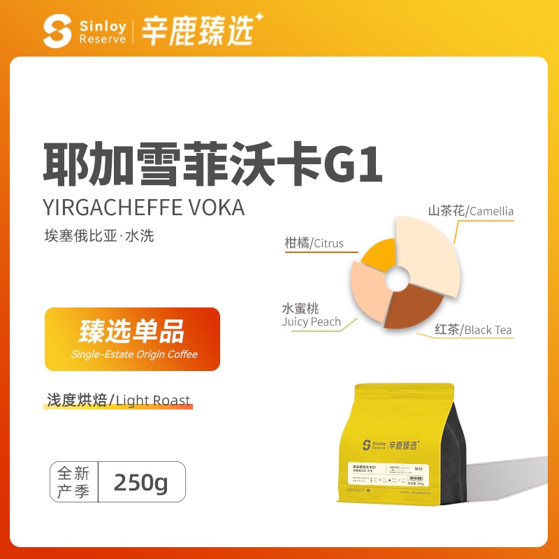 sinloy臻选耶加雪菲沃卡227g