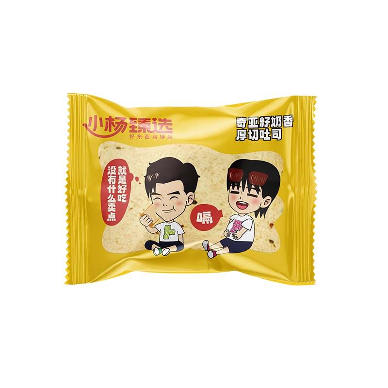 小杨臻选奇亚籽奶香厚切吐司面包700g