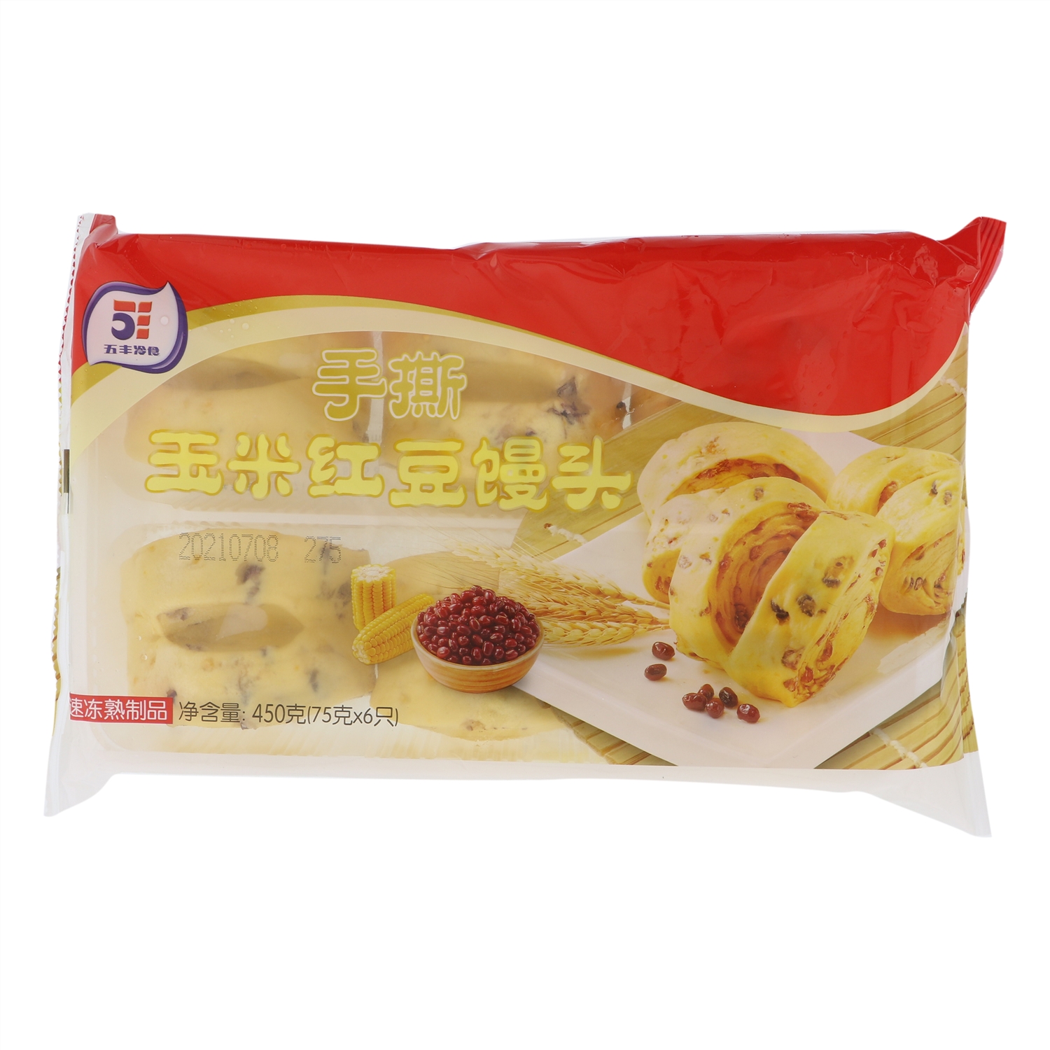 450g手撕玉米红豆馒头