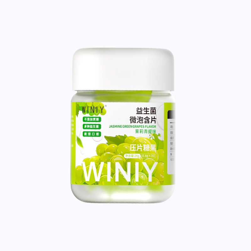 WINIY益生菌微泡含片茉莉青提味24克