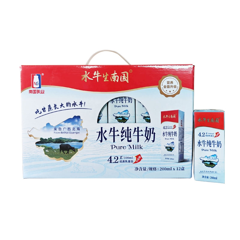 4.0蛋白水牛纯奶12盒外箱