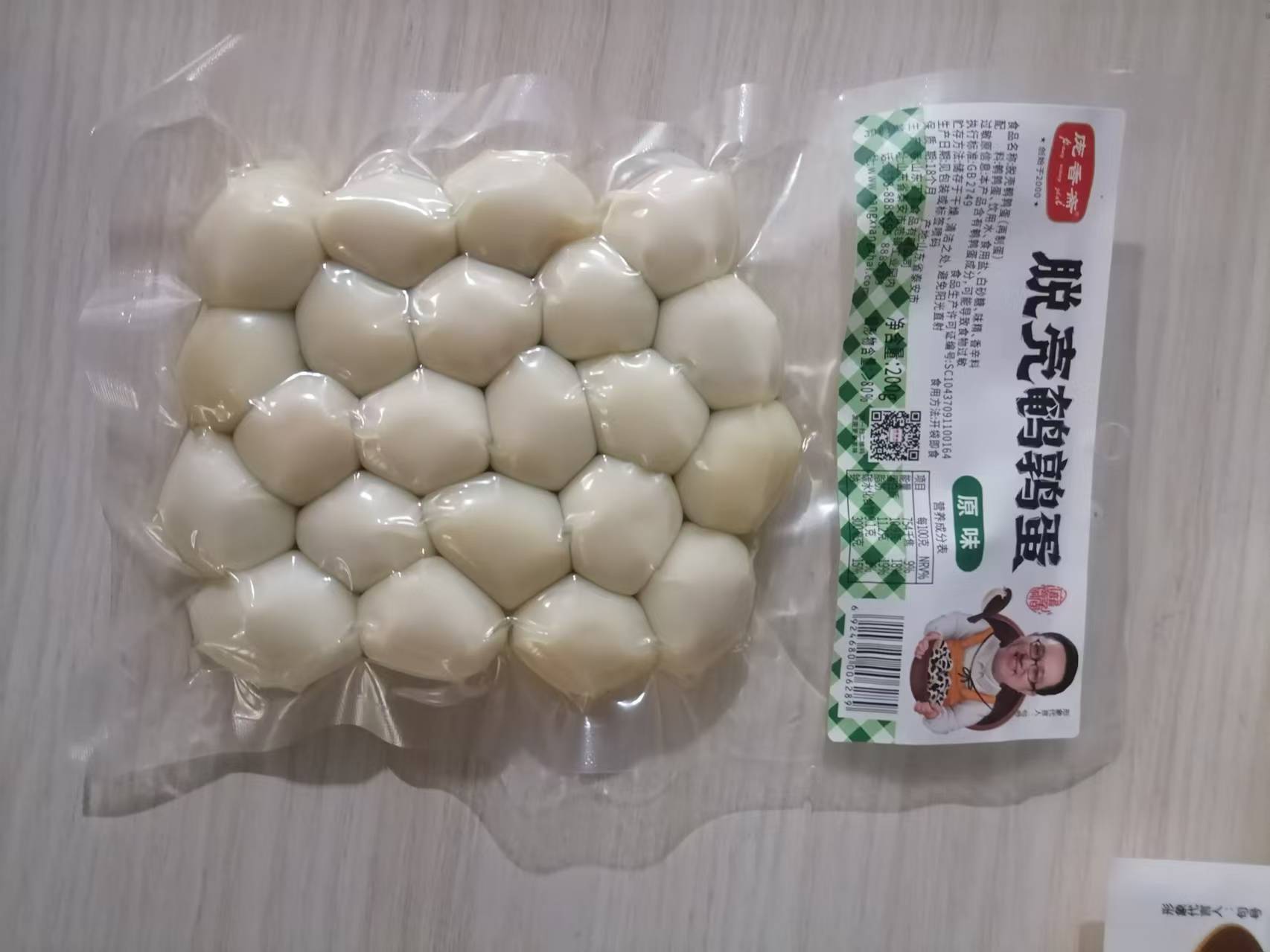庞香斋脱壳鹌鹑蛋原味200克