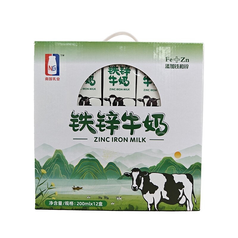 南国乳业牌  铁锌牛奶